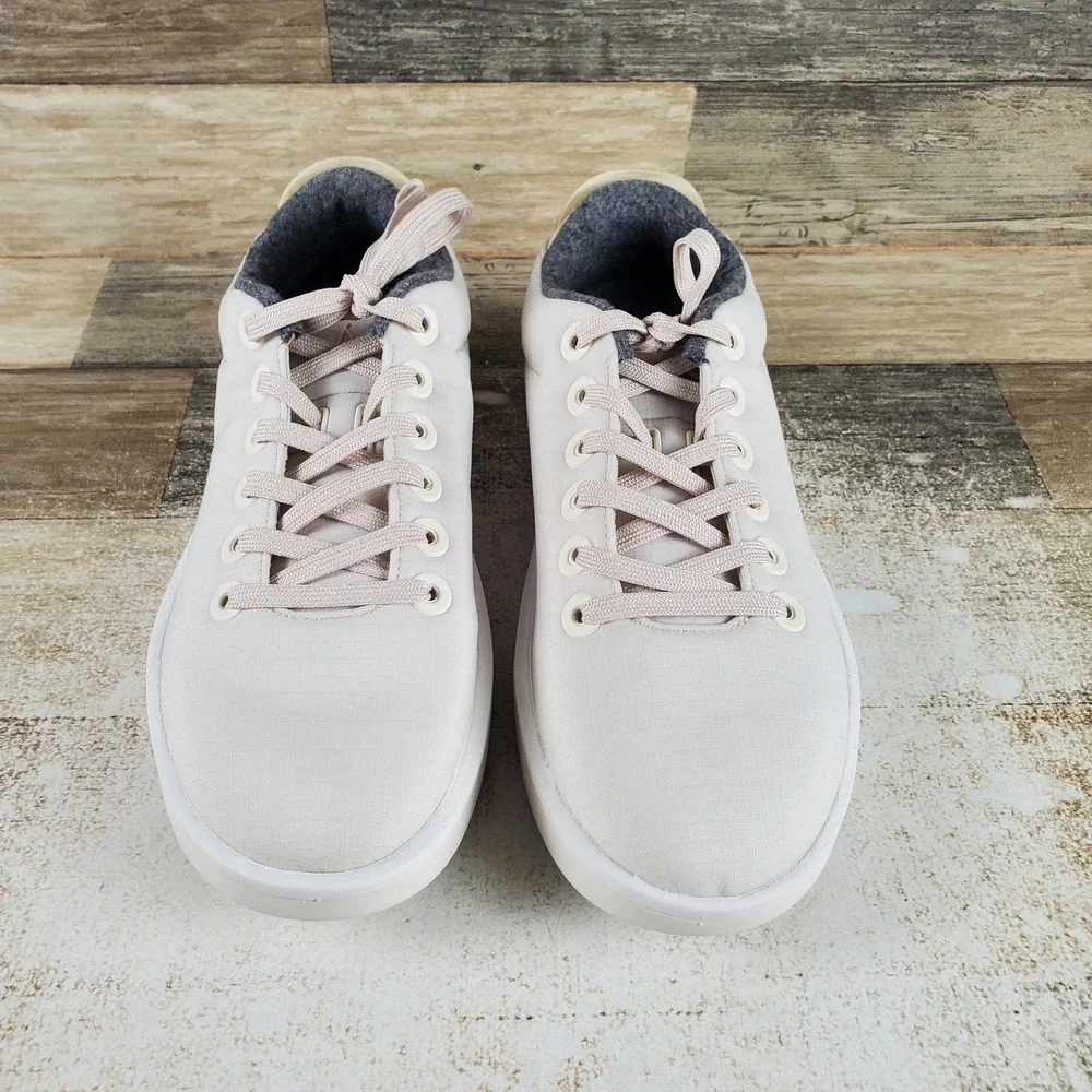 Allbirds Wool Piper Woven Womens Sz 8 M Running Natural White Lace Up Sneakers